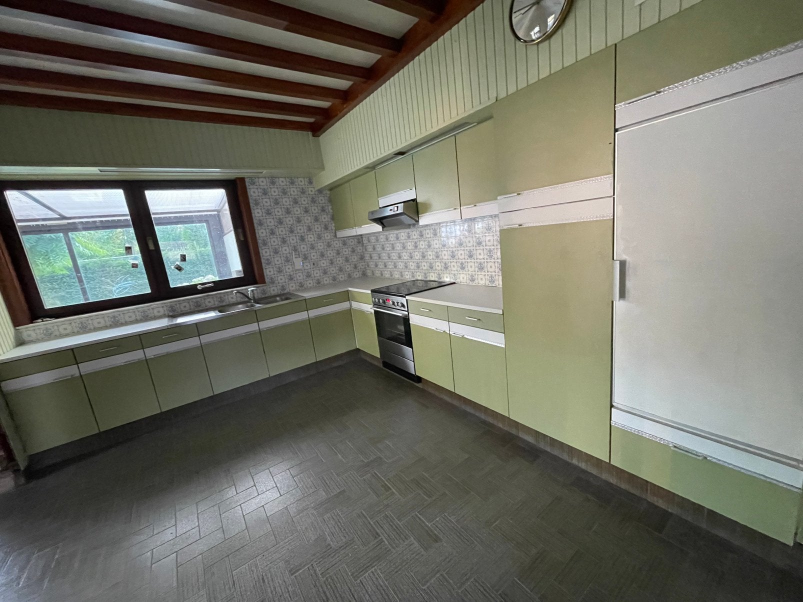Vintage keuken jaren 70, Ophalen, Gebruikt, Groen, Hoekkeuken
