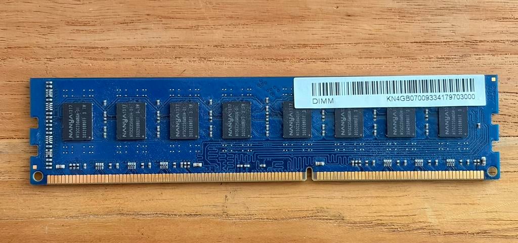 1x4gb ddr3 DIMM Kingston, Computers en Software, Ophalen, Zo goed als nieuw, DDR3