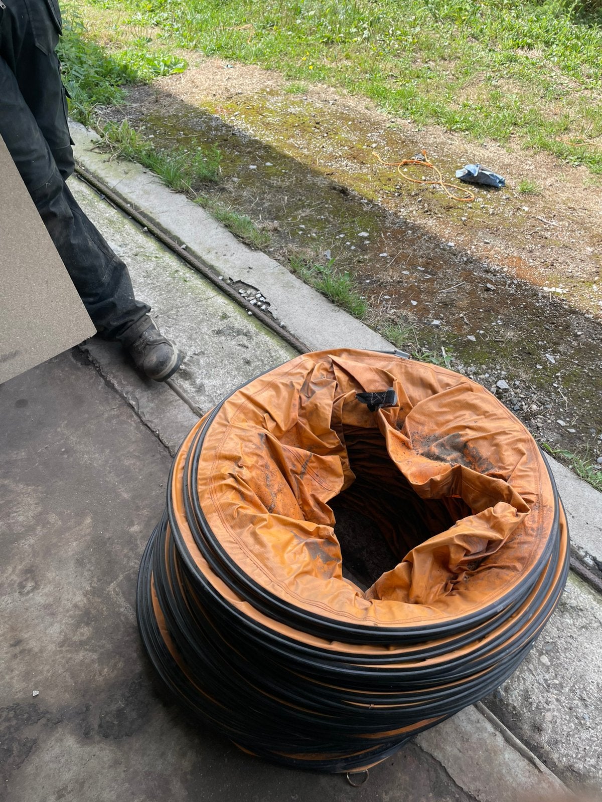 Flexibele luchtventillatiekoker breed / stortkoker, Doe-het-zelf en Bouw, Buizen en Afvoer, Ophalen, Gebruikt, Afvoer