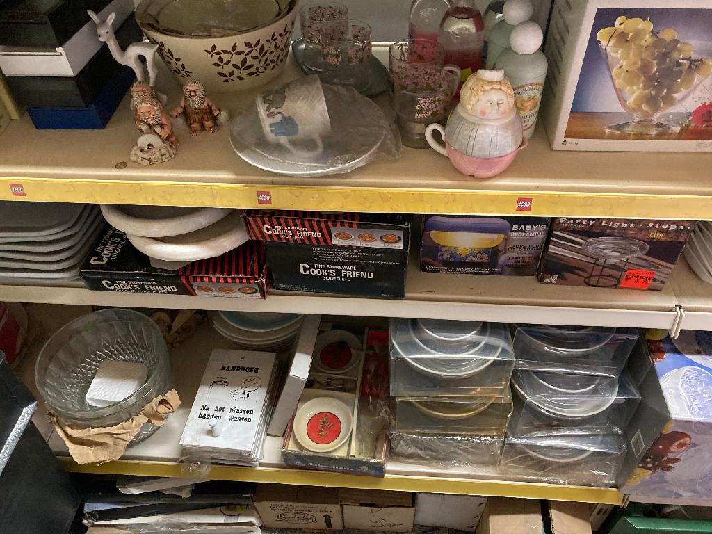 lot brocante nieuw (glazen, borden,....), Antiek en Kunst, Curiosa en Brocante, Ophalen