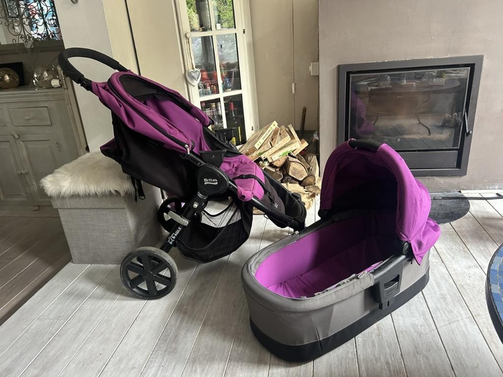 Duo Poussette nacelle BRITAX RÖMER B-AGILE fuschia, Enfants & Bébés, Poussettes & Combinaisons, Comme neuf, Poussette, Autres marques