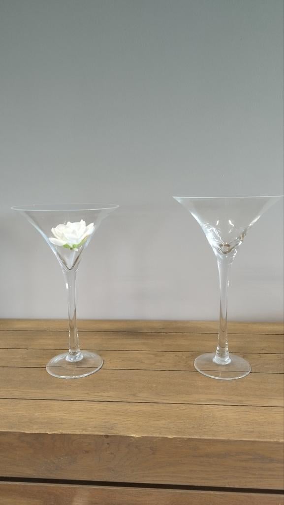 Lot 2 vases martini sur pied H40 cm, Collections