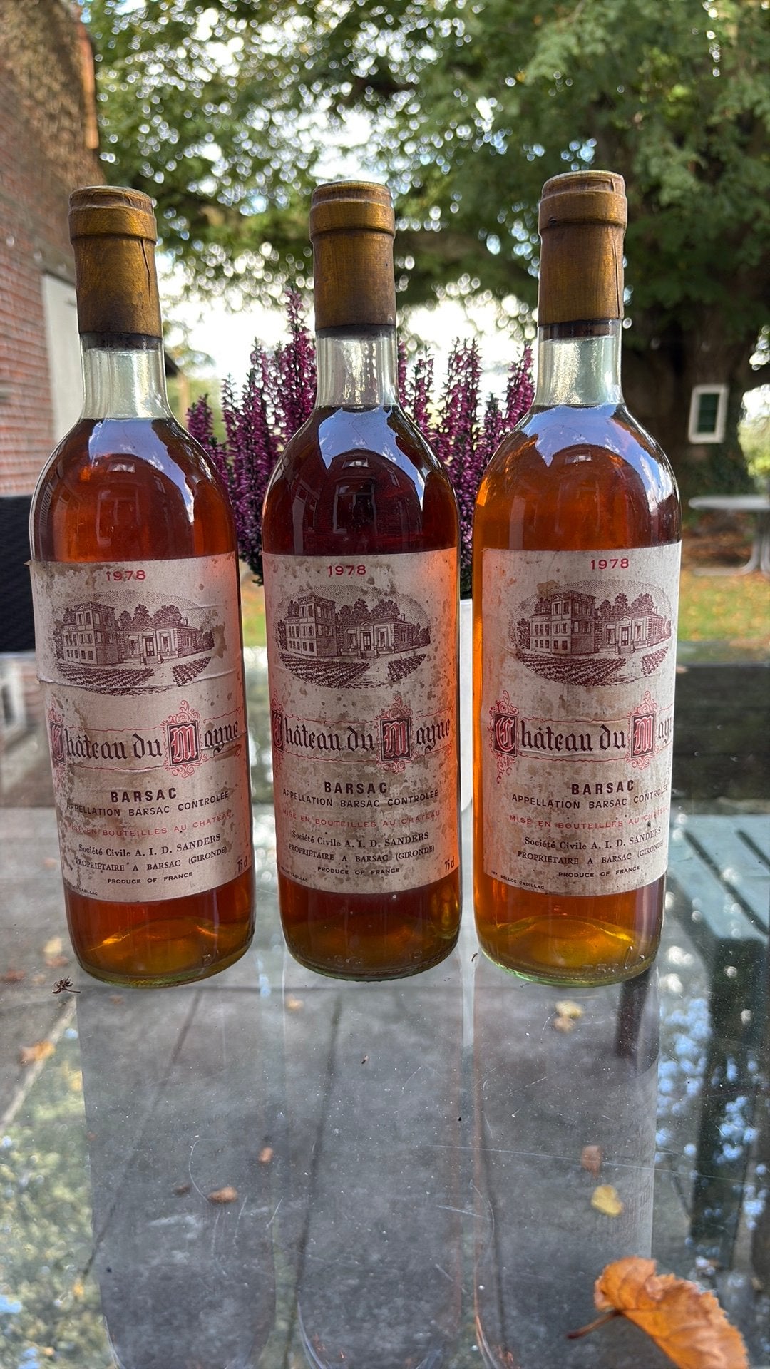 Unieke set: 3x Château du Mayne 1978 – Barsac, Verzamelen, Ophalen, Nieuw