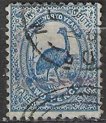 Nouvelle-Galles du Sud 1888 - Yvert 60 - Emu - 2 p. (ST), Envoi, Affranchi