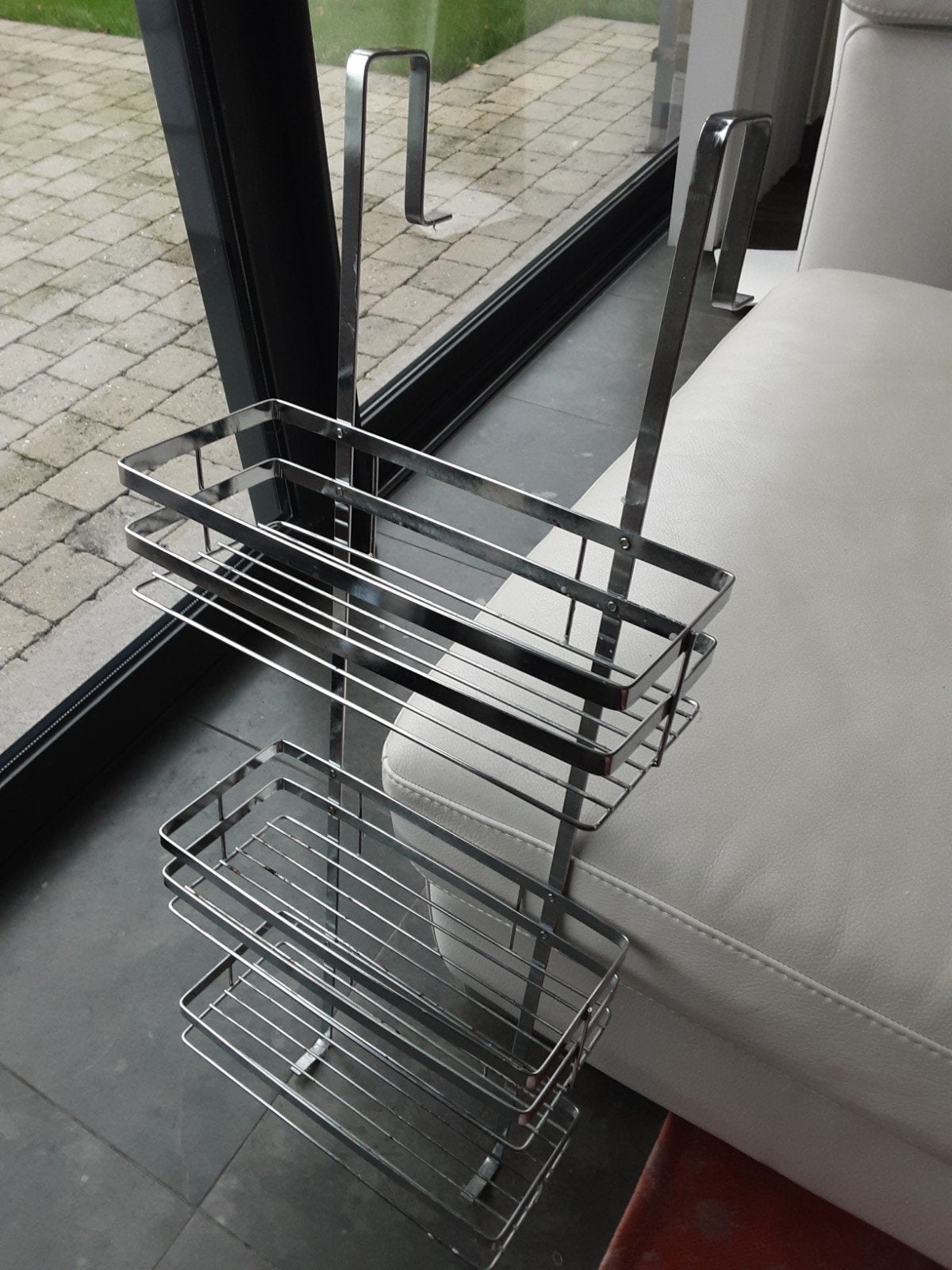 Doucherek 3 niveaus + 2 haken - VERHUISD, Huis en Inrichting, Badkamer | Badtextiel en Accessoires, Ophalen
