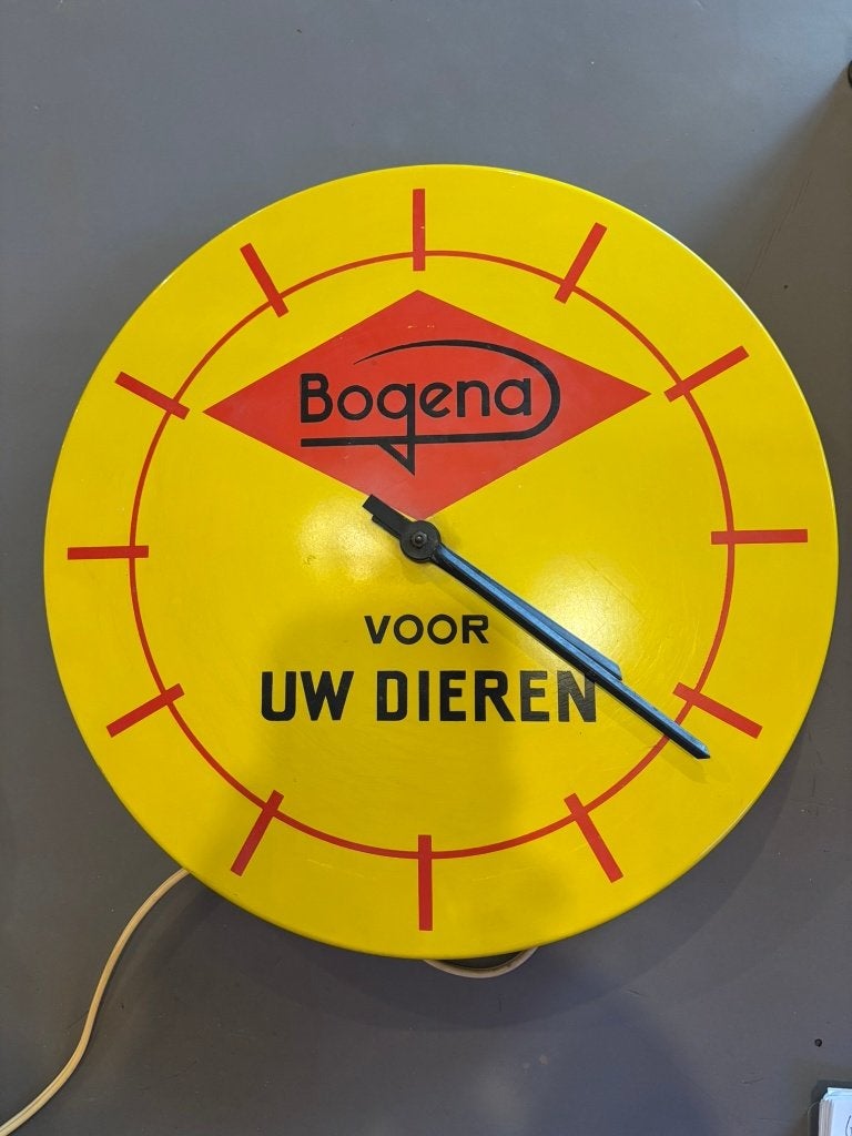 Horloge publicitaire en métal, Enlèvement ou Envoi