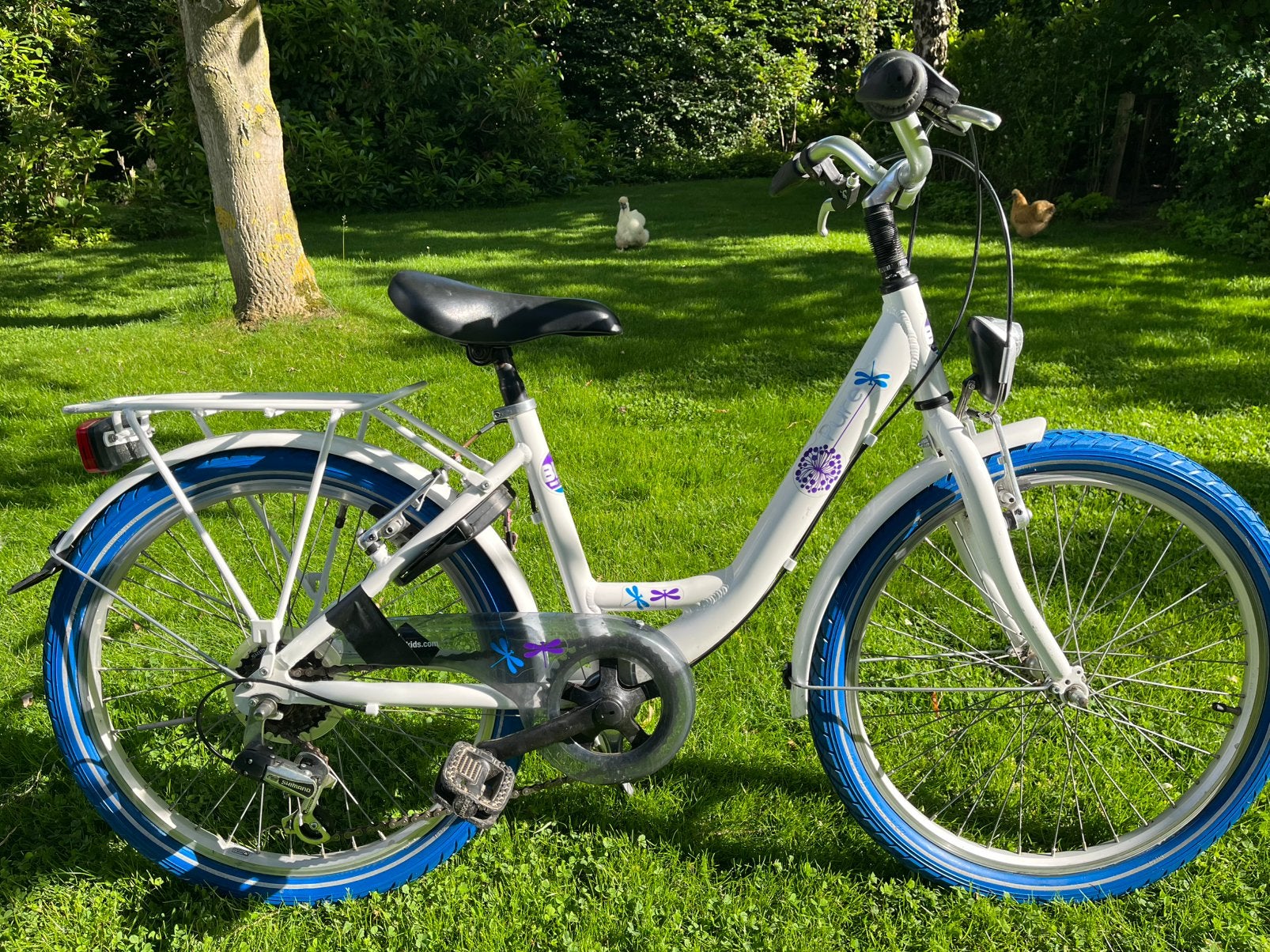 Meisjesfiets 22 inch, Fietsen en Brommers, Ophalen, Gebruikt, Velgrem, 22 inch