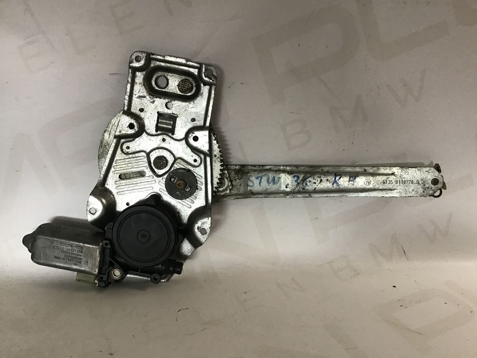 Raammechanisme rechtsachter BMW E36 51358119776, -, Utilisé, -, Enlèvement ou Envoi