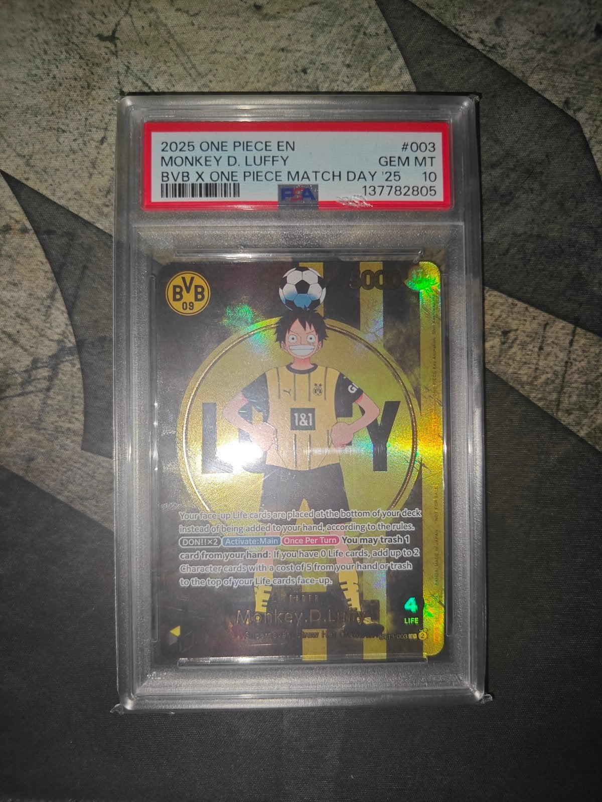 BVB X One Piece Match Day '25 Promo Monkey D. Luffy | Messag, Enlèvement ou Envoi, Neuf, Cartes en vrac, Foil