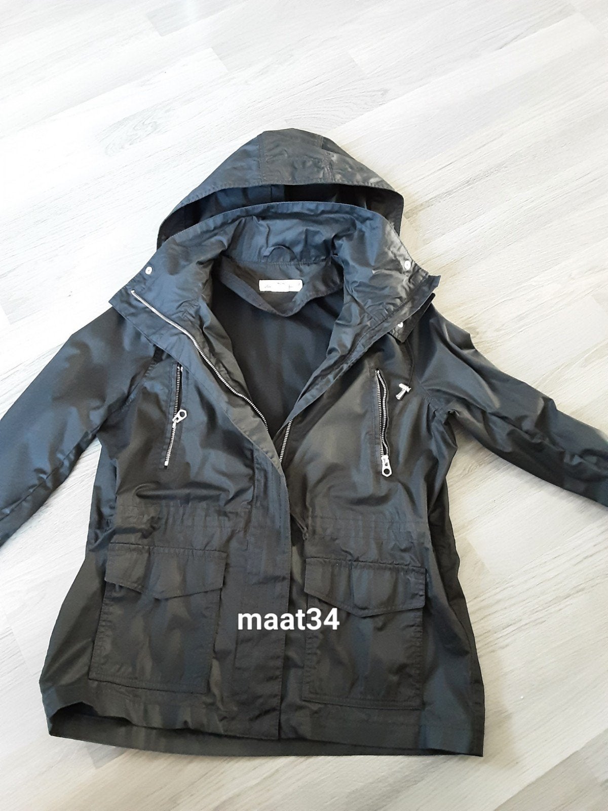 regenjas Maat 34, Kleding | Dames, Ophalen of Verzenden, Maat 34 (XS) of kleiner, Zwart