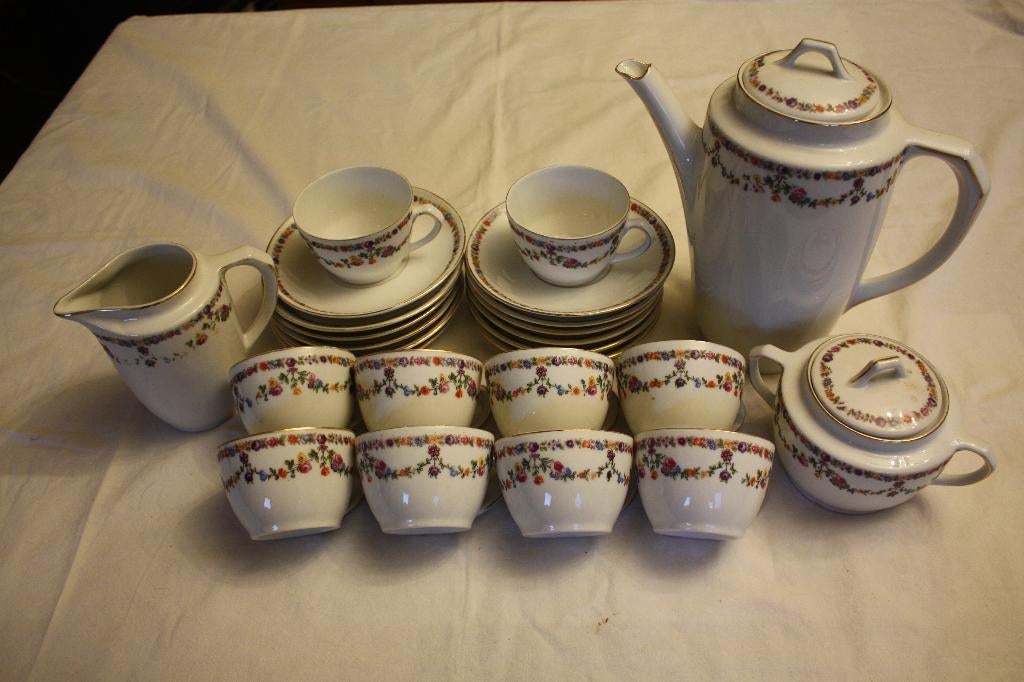 Service à café de Fuseaux, Maison & Meubles, Cuisine | Vaisselle, Enlèvement, Utilisé, Porcelaine, Autres styles