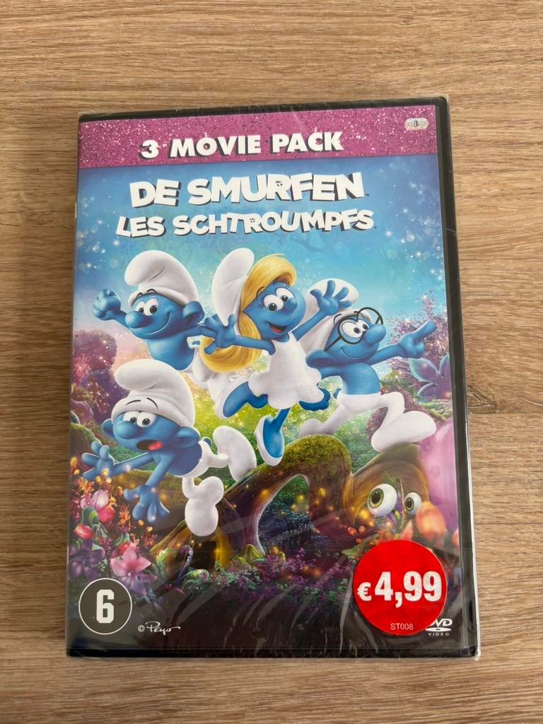 Dvd De Smurfen. 3 films box. Nieuw., Vanaf 6 jaar, Ophalen of Verzenden, Nieuw in verpakking, Tekenfilm