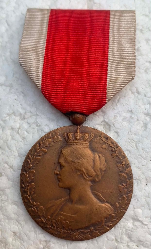 Medaille WO1 Nat. Comite Hulp & Voeding, 14-19, Bronzen Med, Verzamelen, Ophalen of Verzenden, Landmacht, Lintje, Medaille of Wings