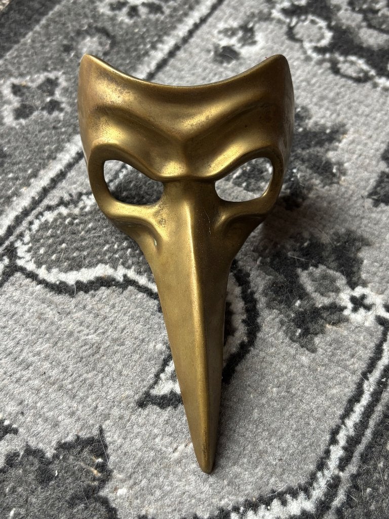 Masque métal médecin peste Italie, Antiek en Kunst, Kunst | Designobjecten, Ophalen of Verzenden, Object, Metaal, Massief