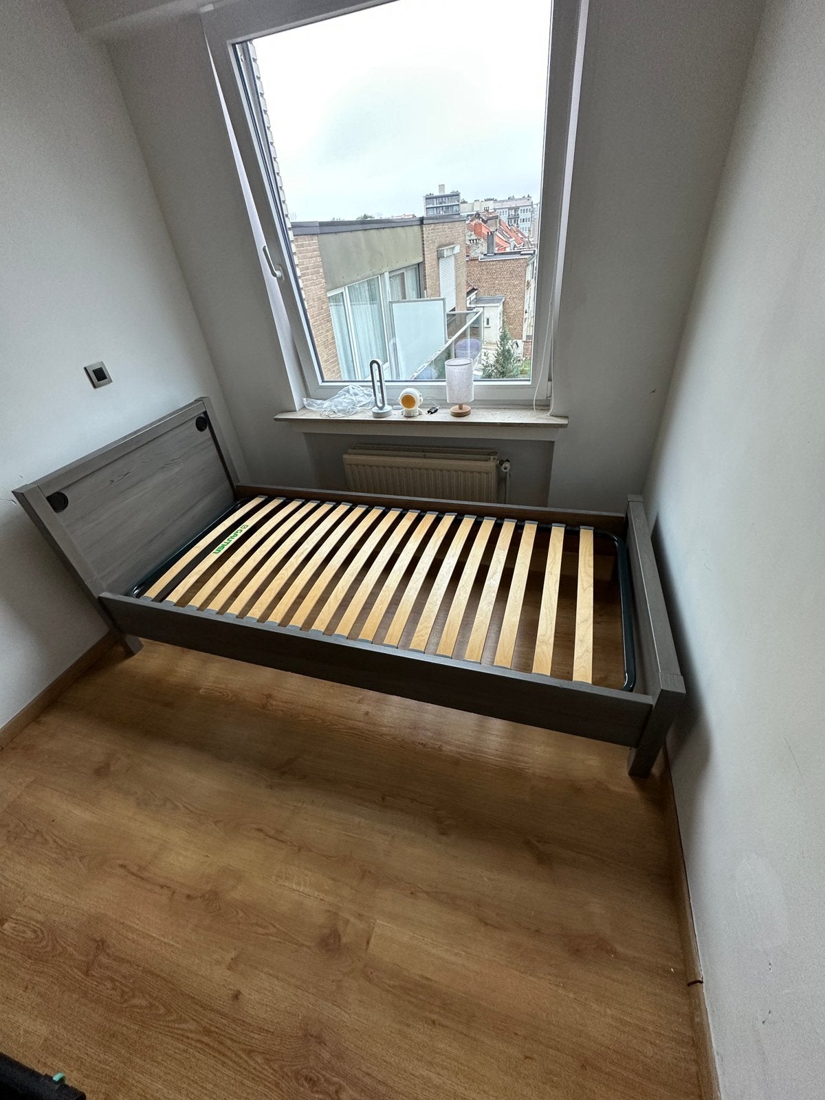 Eenpersoonsbed met lattenbodem, Ophalen, 90 cm, Matras