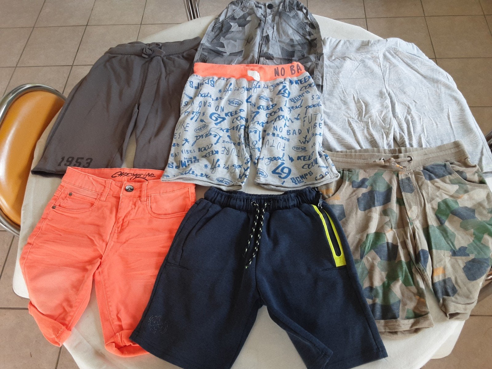 7 chorten maat 146
In goede staat
14€ voor 7 stuks
Ook per s, Kinderen en Baby's, Kinderkleding | Maat 146, Ophalen of Verzenden