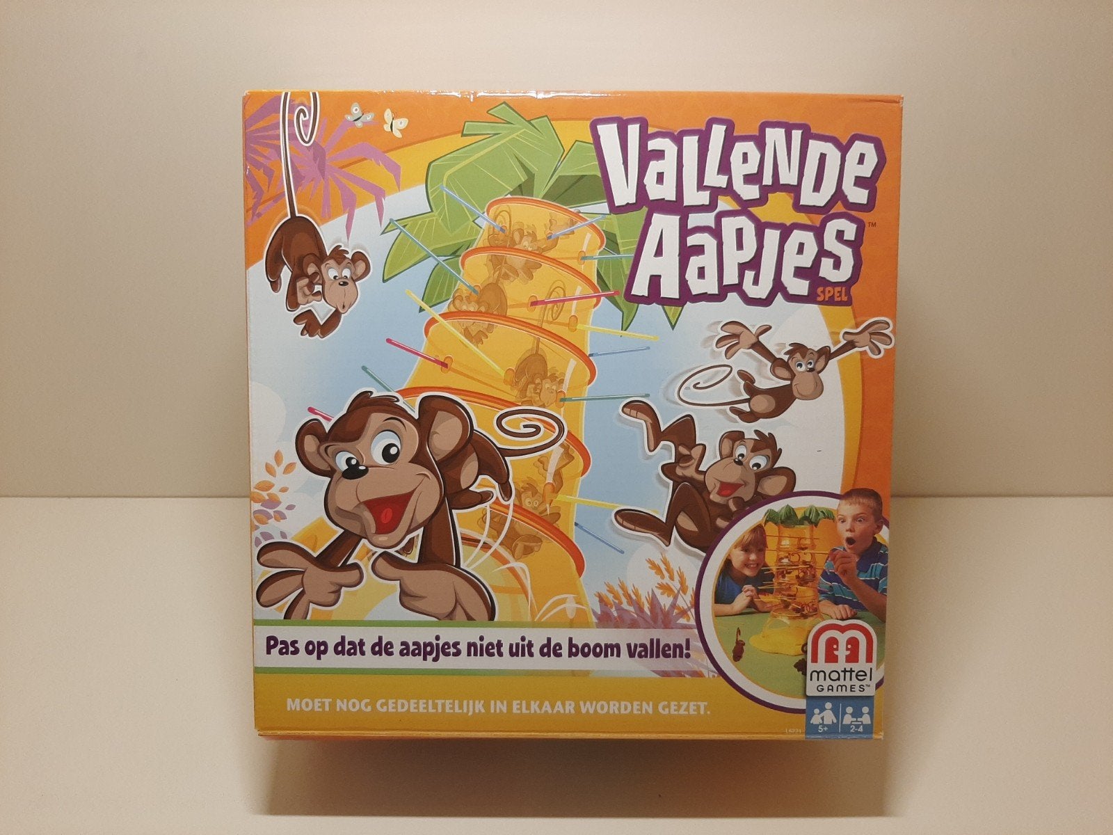 Vallende Aapjes Mattel Games gezelschapsspel - compleet, Hobby en Vrije tijd, Een of twee spelers, Ophalen of Verzenden, Zo goed als nieuw