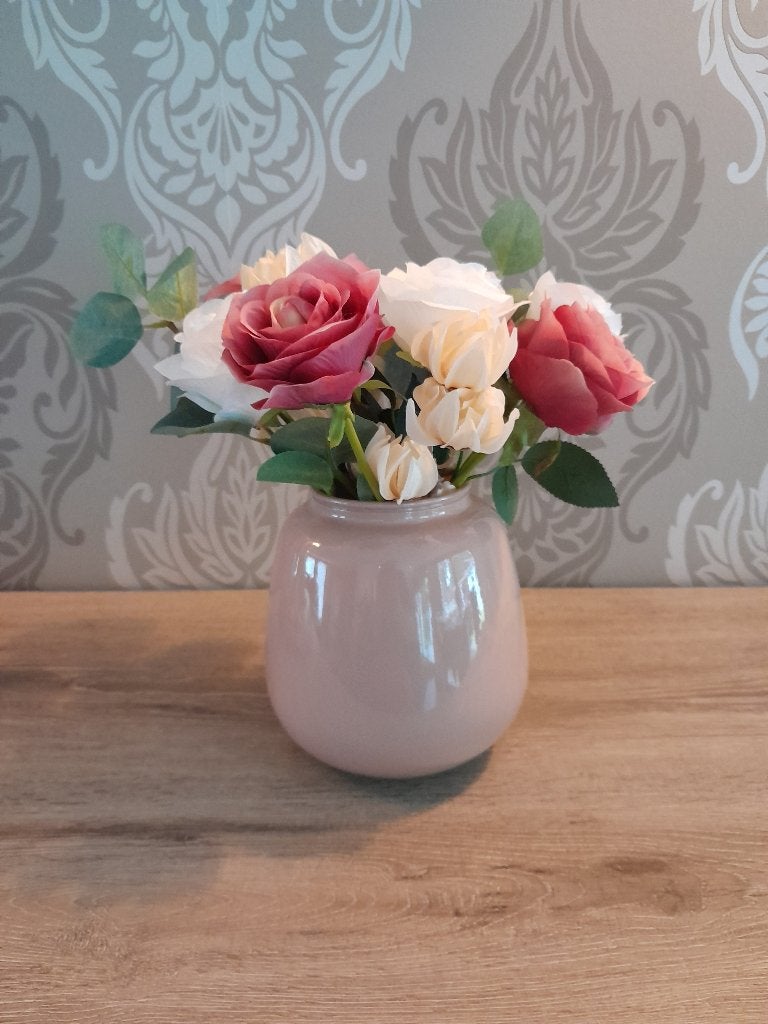 Vaas met kunstbloemen, Ophalen, Nieuw, Handgemaakt