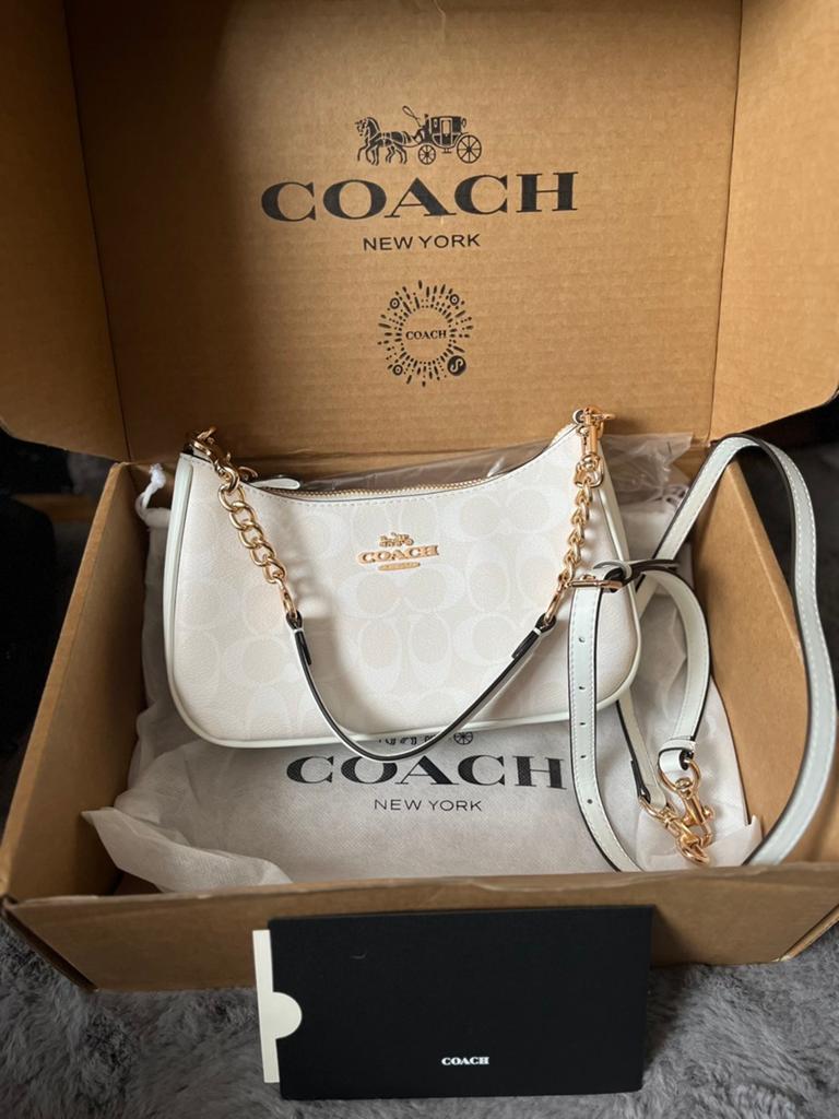 White coach bag, Handtassen en Accessoires, Tassen | Damestassen, Ophalen of Verzenden, Nieuw, Wit, Handtas