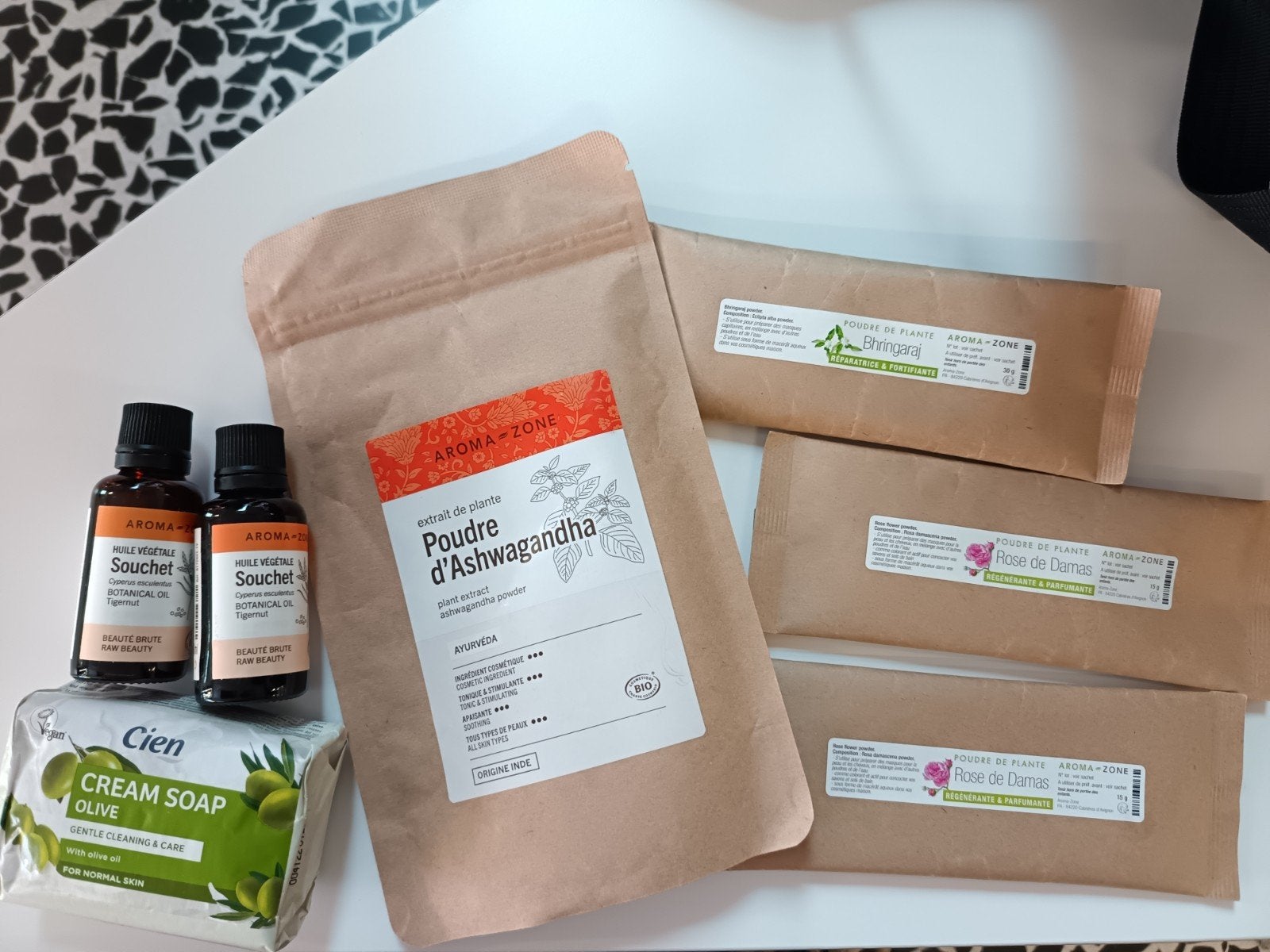 Aroma-Zone lichaamsbehandelingen, Ophalen