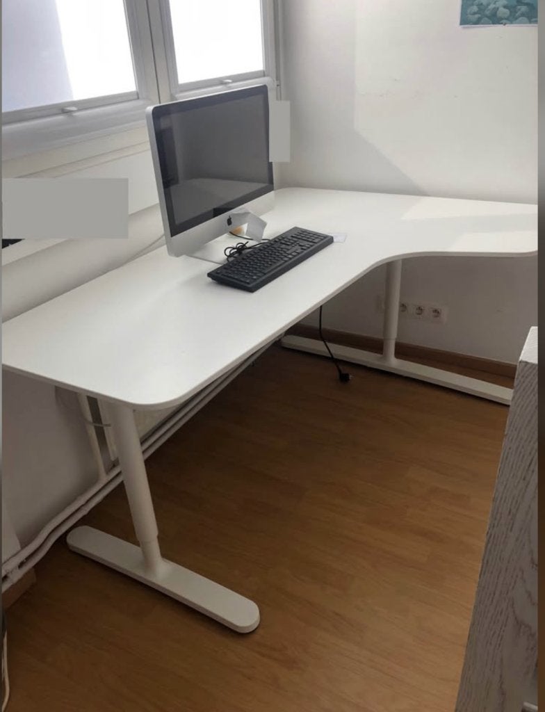Bureau d'angle "Bekant" Ikéa, Huis en Inrichting, Bureaus, Ophalen, 160 cm, Gebruikt, Scandinavisch