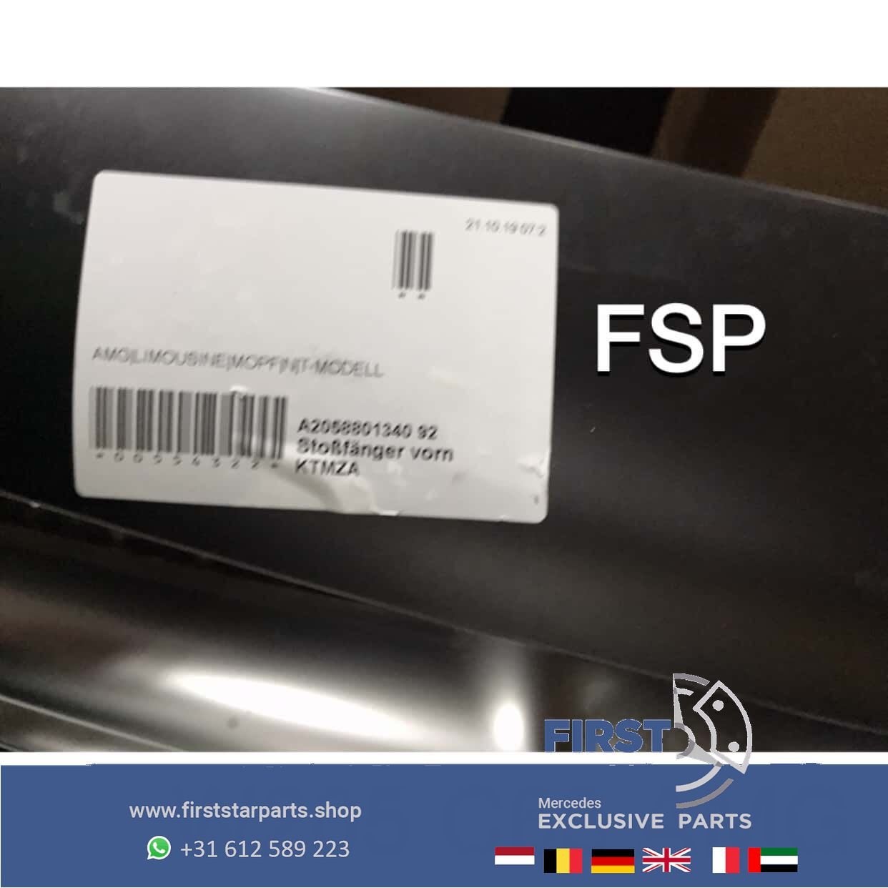 W205 C205 C63 AMG VOORKOP Mercedes C Klasse 2014-2018  ZWART, Gebruikt, -, Voor, Ophalen of Verzenden