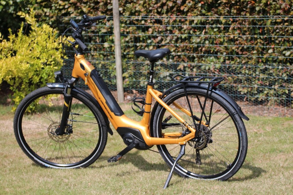 elektrische damesfiets te koop - nieuwstaat, Zo goed als nieuw, Minder dan 47 cm, 50 km per accu of meer, Ophalen