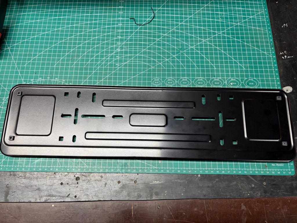 Nummerplaathouder zwart aluminium, Ophalen, Nieuw, Aluminium