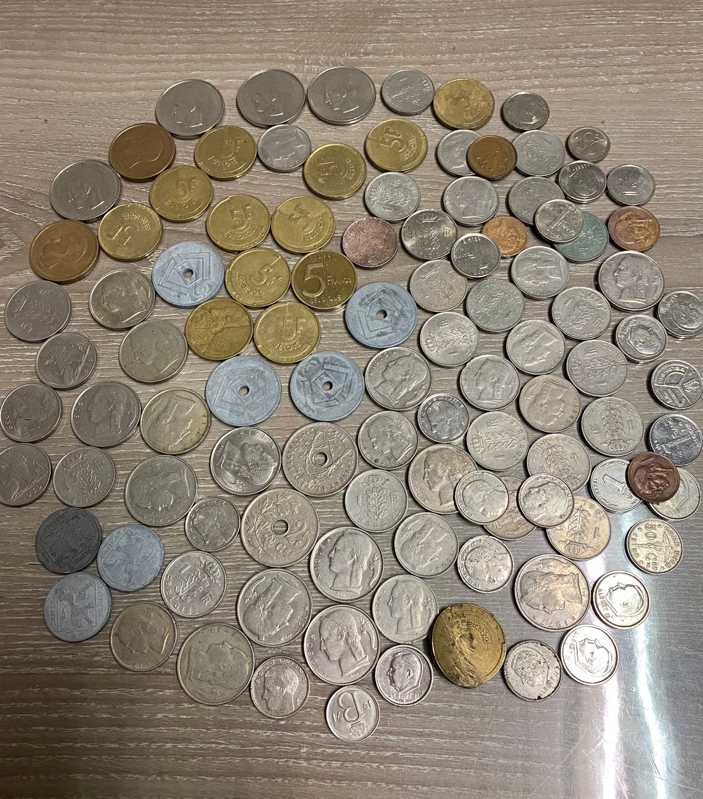 Lot de 105 pièces de monnaies Belge, prix 30€, Timbres & Monnaies, Enlèvement ou Envoi, Monnaie