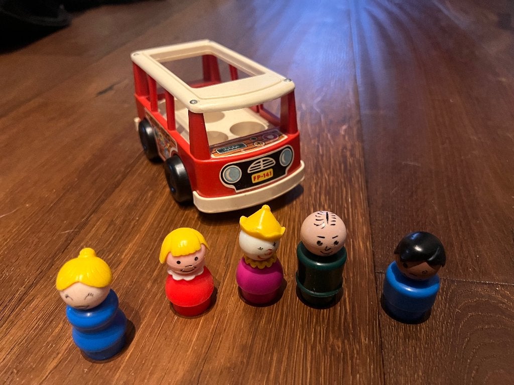 vintage Fisher-Price Play Family Mini-Bus (modelnummer 141), Ophalen, Gebruikt