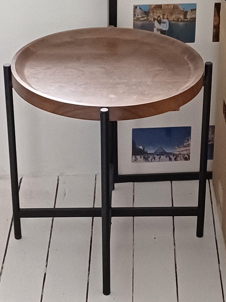 modieus bijzettafeltje, Huis en Inrichting, Ophalen, Zo goed als nieuw, Rond, Minder dan 45 cm