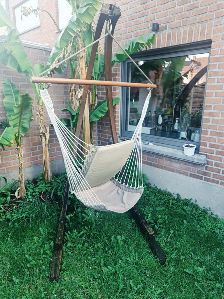 Hangstoel met staander, Tuin en Terras, Hangmatten, Ophalen, Gebruikt, Met standaard, Eenpersoons