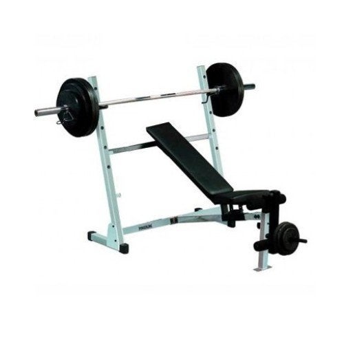 Body Solid Powerline Bench met halterrek, Ophalen, Gebruikt, Benen, Fitnessbank