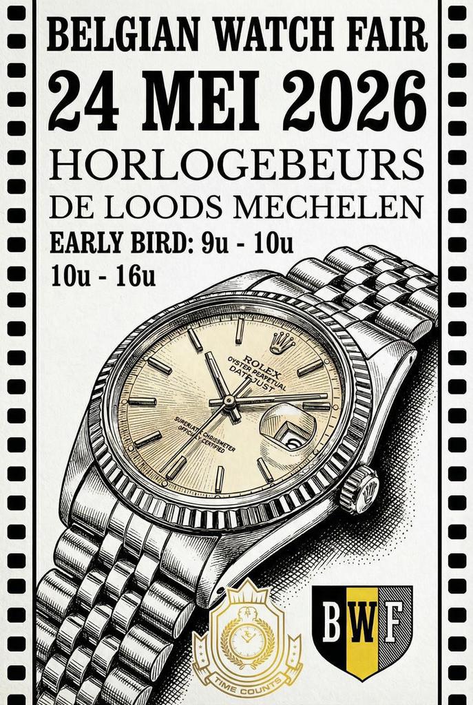 Horlogebeurs 24/5/2026- De Loods Mechelen., Ophalen of Verzenden