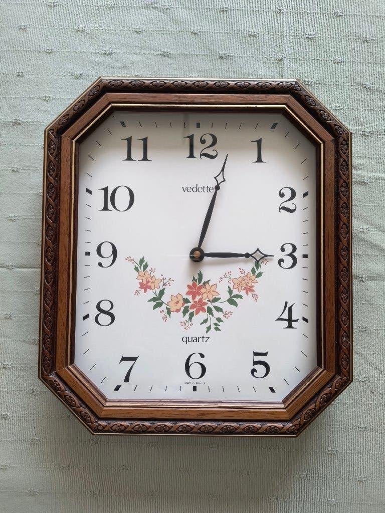 Horloge murale à quartz Vintage Vedette, Multicolore, Vintage, Analogique, Enlèvement