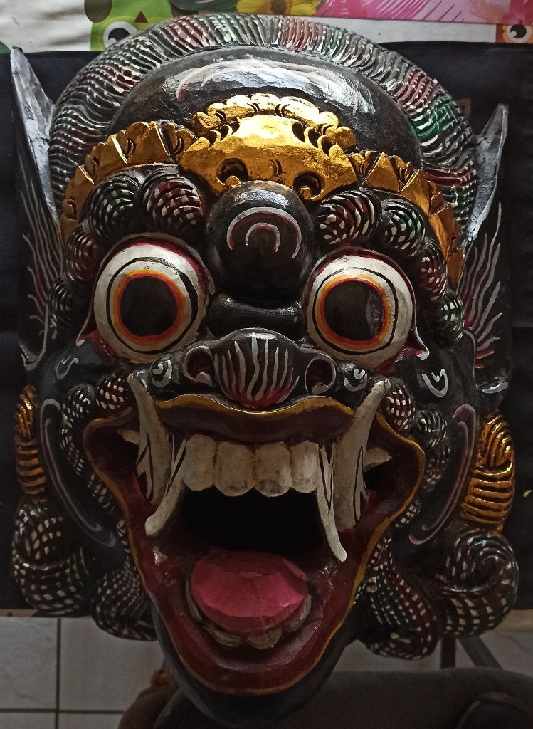 Houten masker XL  Nepal, Antiek en Kunst, Kunst | Beelden en Houtsnijwerken, Masker, Ophalen