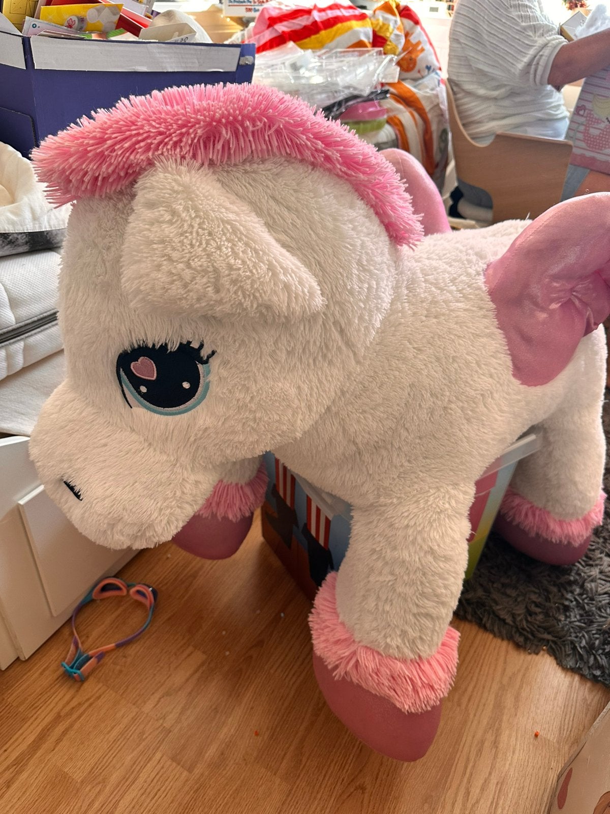 Reuze pony knuffel pegasus, Kinderen en Baby's, Ophalen, Zo goed als nieuw