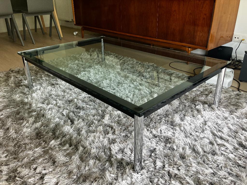 Table de salon Casina LC10 le Corbusier 120x 80 cm, 100 à 150 cm, Moins de 50 cm, Verre, Enlèvement