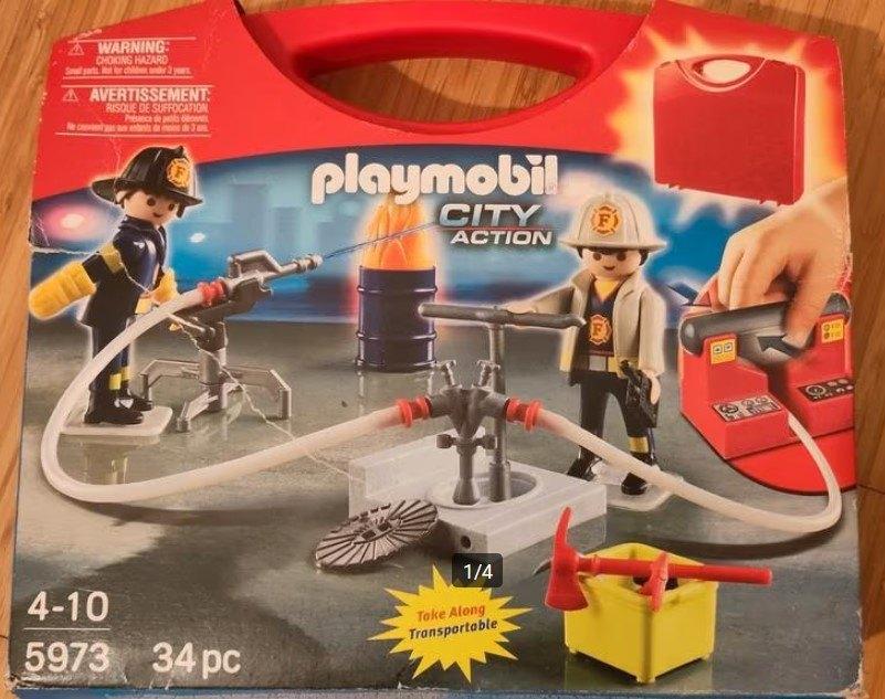Playmobil 5973 Valise de pompiers, Enfants & Bébés, Enlèvement, Neuf, Ensemble complet