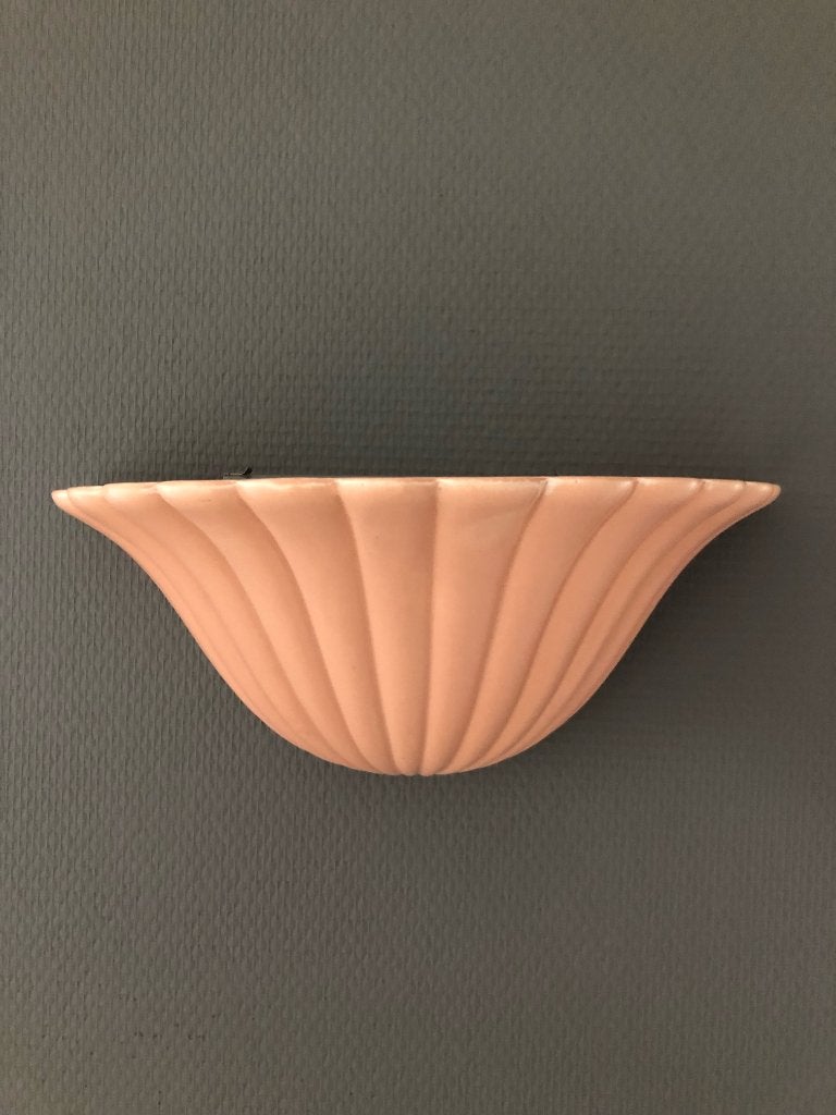 4 appliques murales en céramique | Coquillage, Maison & Meubles, Lampes | Appliques, Enlèvement ou Envoi, Applique murale, Comme neuf
