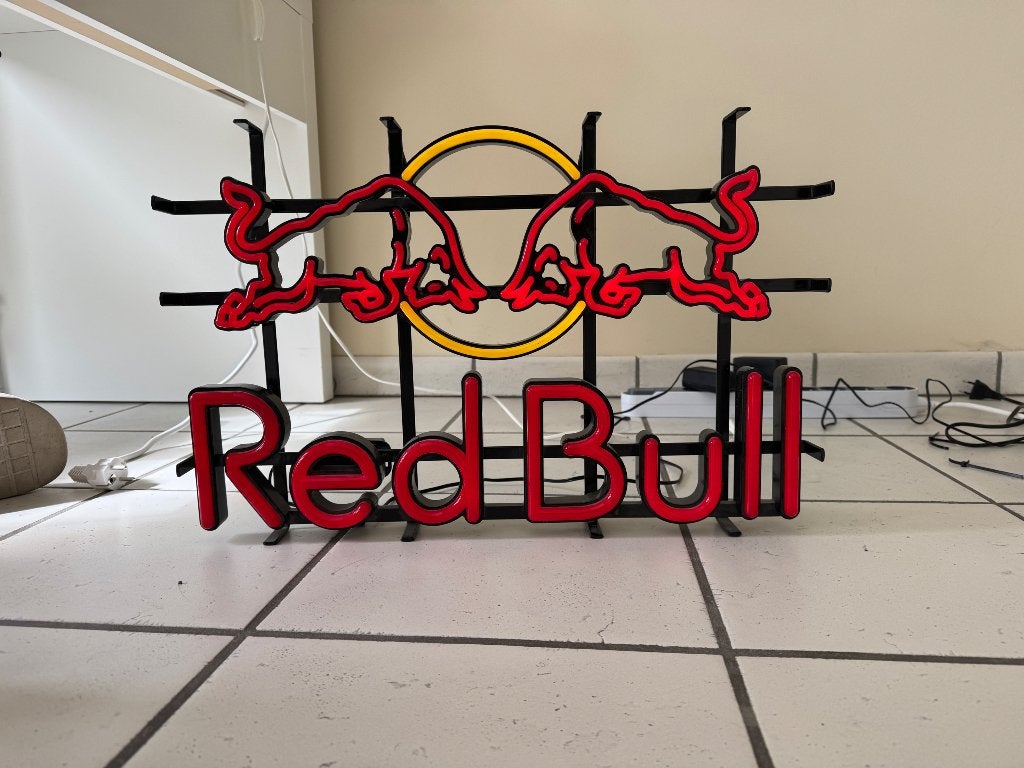 Redbull neon led lamp, Ophalen, Zo goed als nieuw, Lichtbak of (neon) lamp