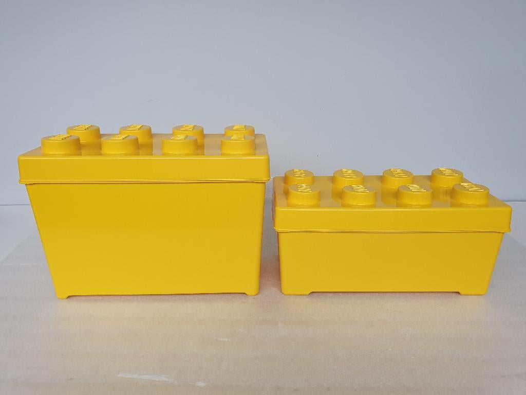 2 Lego opbergdozen ca. 18 cm - 26,5 cm (geen inhoud), Enlèvement ou Envoi, Utilisé, Lego