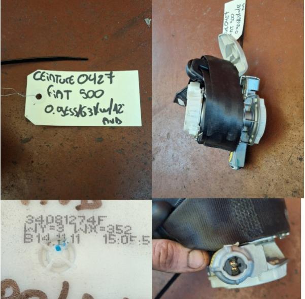 CEINTURE AVD FIAT 500 0.9ESS/63KW/12, Enlèvement, Révisé, Fiat