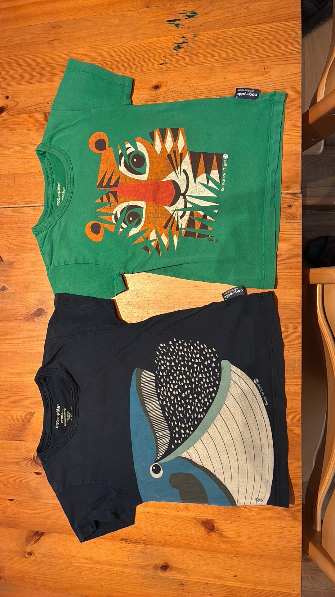 Twee t-shirts van Coqenpâte in maat 4 jaar (104), Kinderen en Baby's, Kinderkleding | Maat 104, Ophalen, Gebruikt, Jongen of Meisje