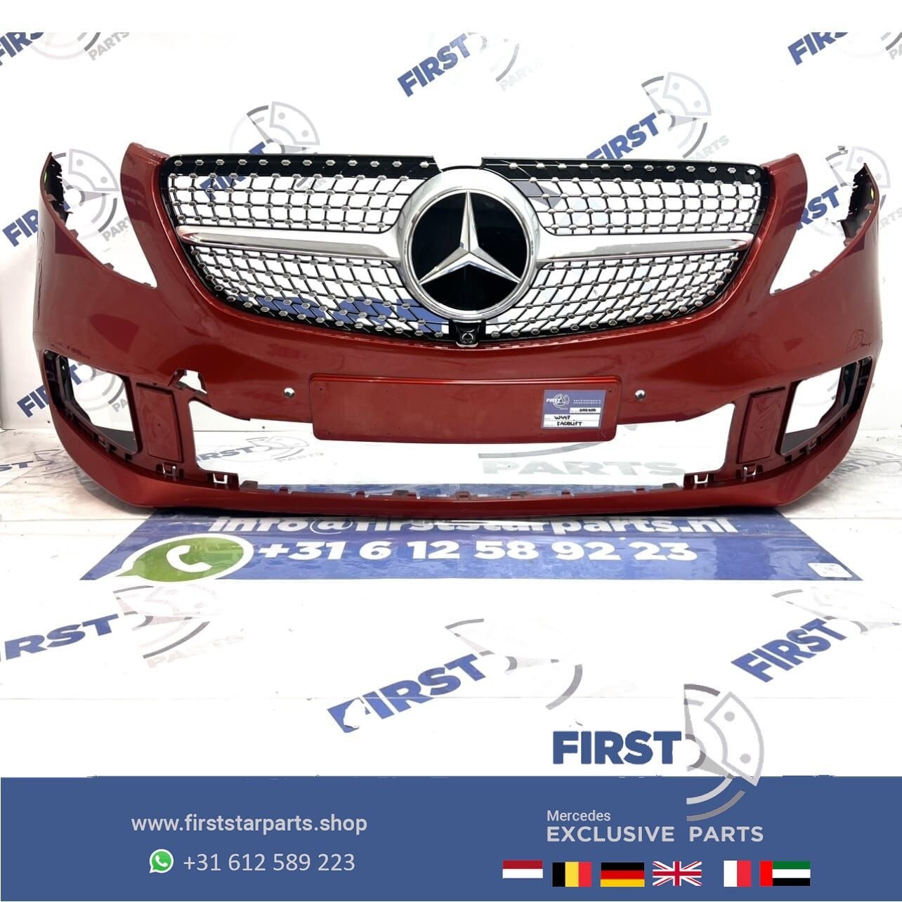 W447 V KLASSE FACELIFT VOORBUMPER WIT ZWART GRIJS ROOD ETC o, Gebruikt, -, Voor, Ophalen of Verzenden