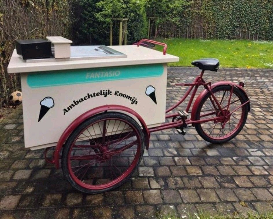 Retro ijskar fiets, Ophalen