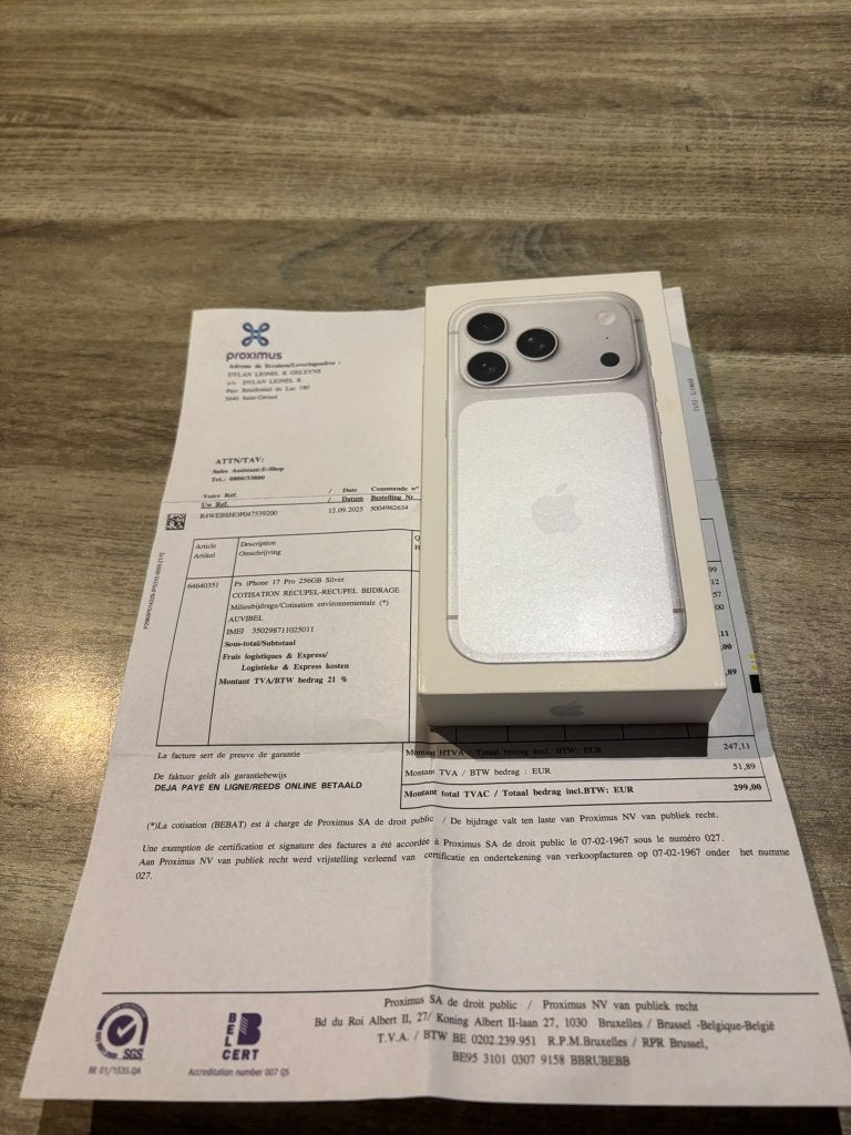 iPhone 17 Pro 256 GB, Telecommunicatie, Ophalen of Verzenden, Zo goed als nieuw, 99 %, 256 GB