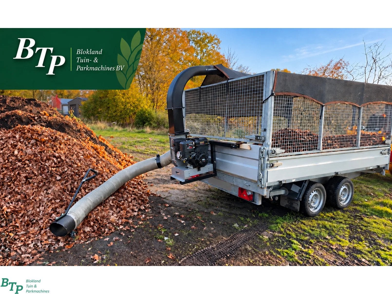 Jansen Bladzuiger bladruimer LG-1300 truckloader voor de kar, Bladblazer