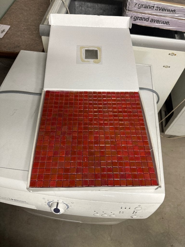 Mozaïek tegel rood 5 m2, Doe-het-zelf en Bouw, Ophalen, Nieuw, Minder dan 5 m², Wandtegels