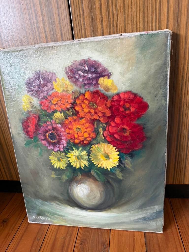 Sxhilderijen (40 x 50 cm) - bloemen - olie op doek, Enlèvement